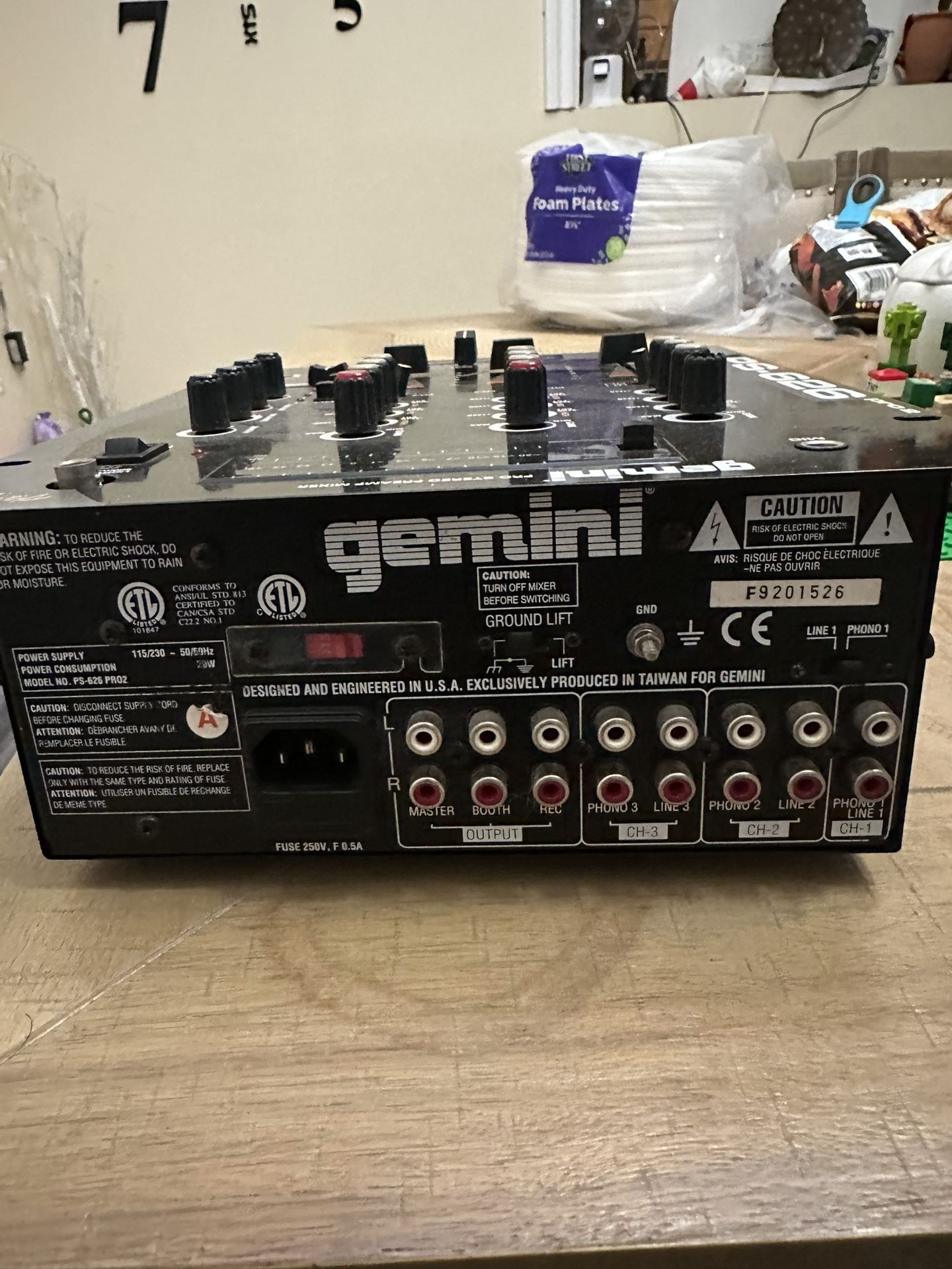 Gemini PS-626 Pro 2 3 Channel Mixer