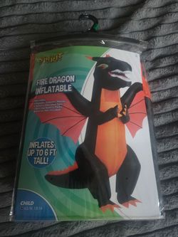 Spirit Halloween Fire Dragon Inflatable Child Costume