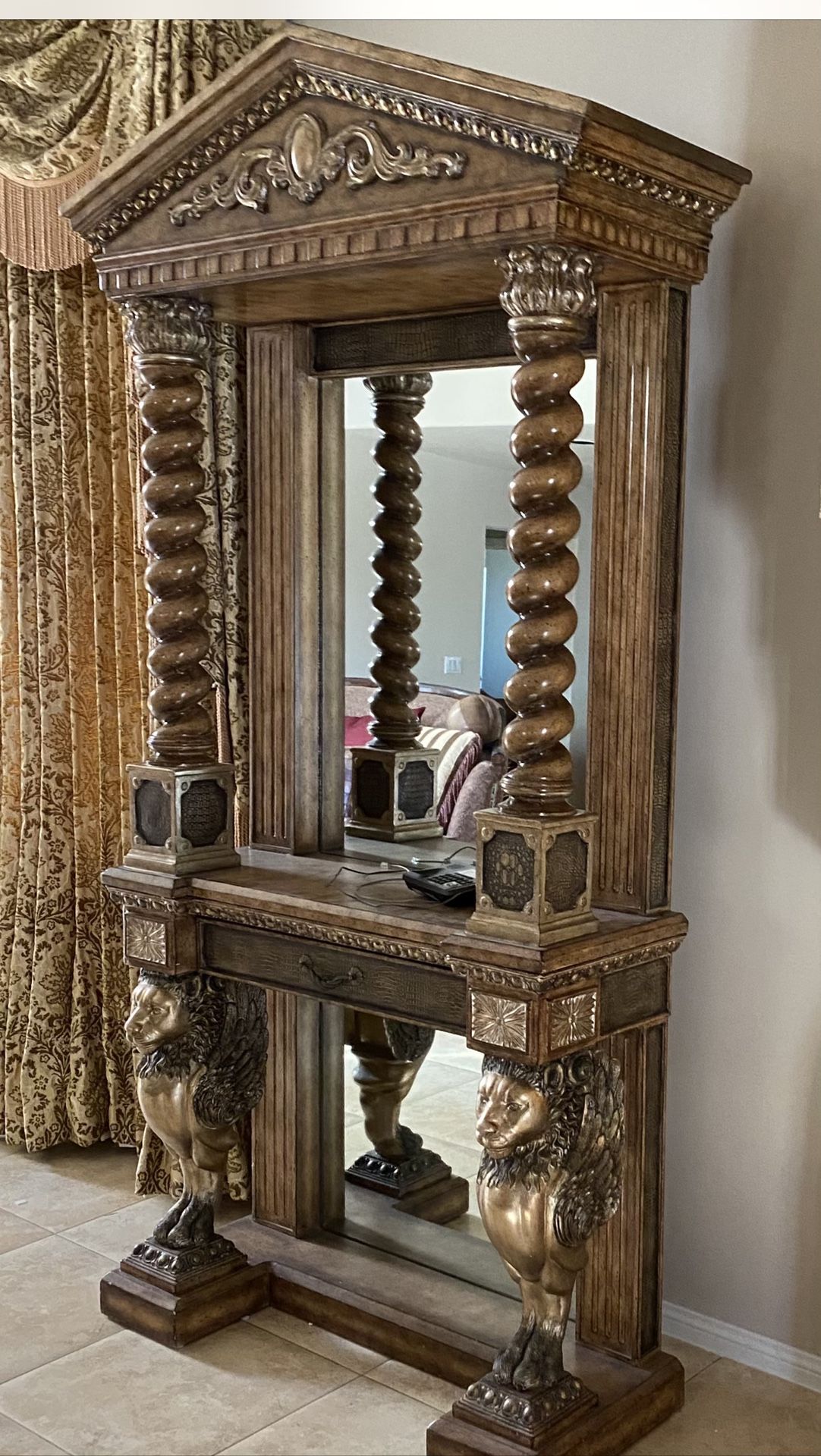 Entryway Console Mirror Decor