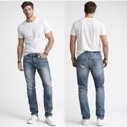 Kenneth Cole Slim Fit Jeans Men’s 28x30 Medium Wash Denim Skinny Modern Stretch Casual Pants