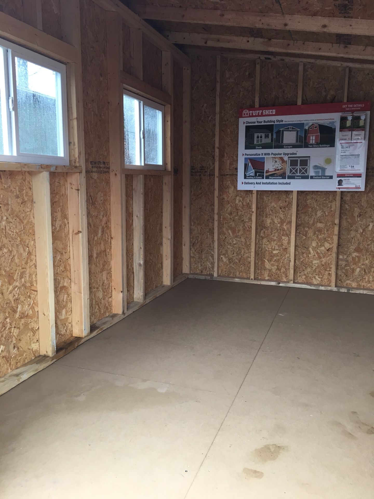 Like new Tuff Shed display Lean To, delivery included