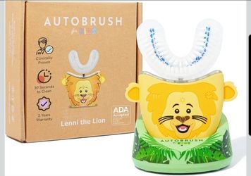 Kids Electric Toothbrush U Shaped ADA Accepted Sonic Toothbrush LED Music Ages 6-8 Lion