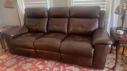 Leather sofa-recliner - 7’5”