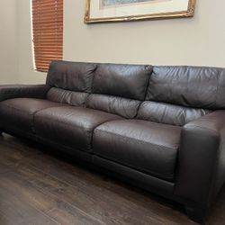 2 Genuine leather Sofas (top Grade/$6k Value) For $500 Each