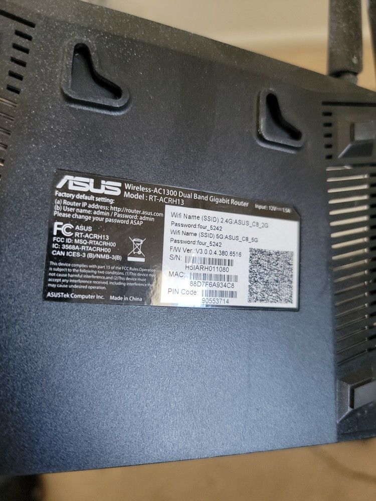 ASUS AC1300 WiFi Router (RT-ACRH13) - Dual Band Gigabit Wireless Router

