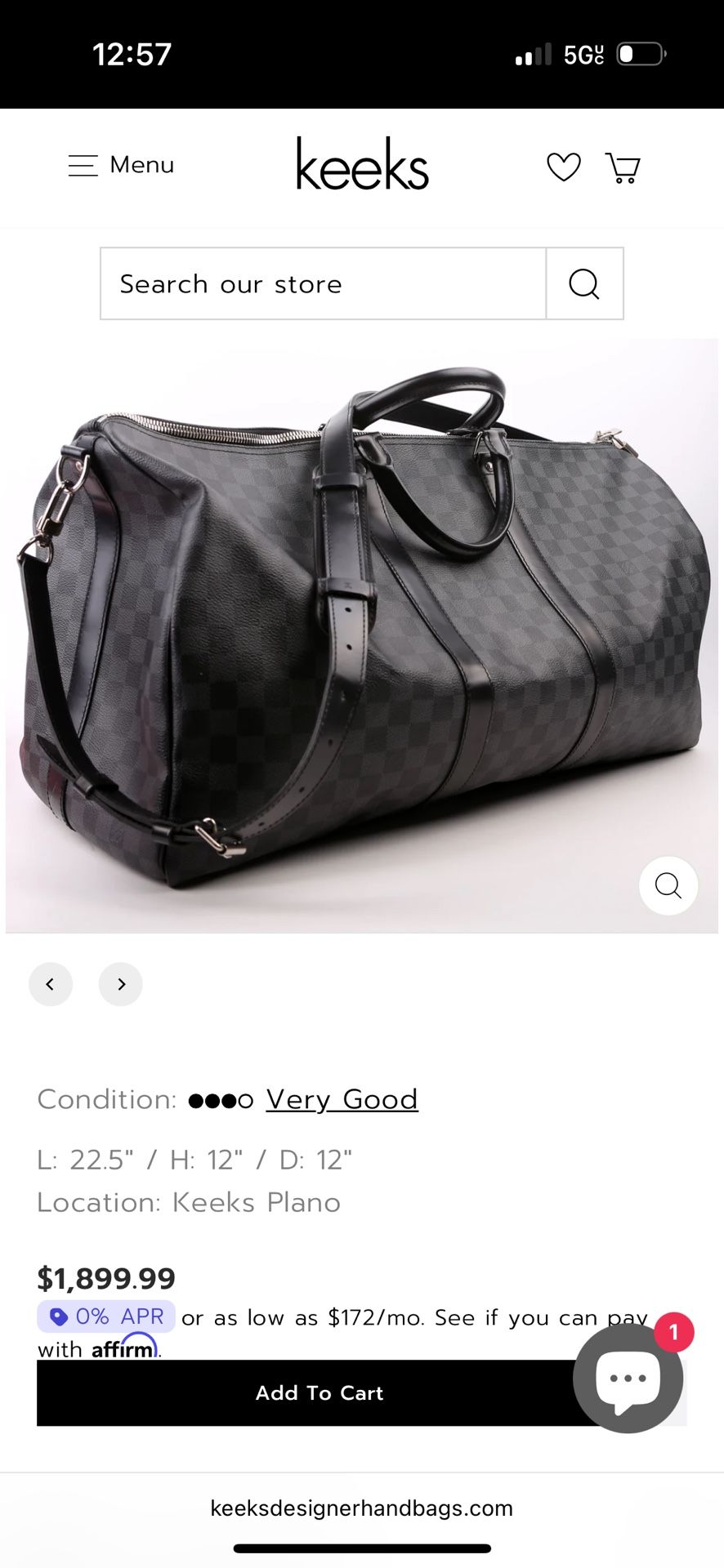 Louis Vuitton Duffle Bag