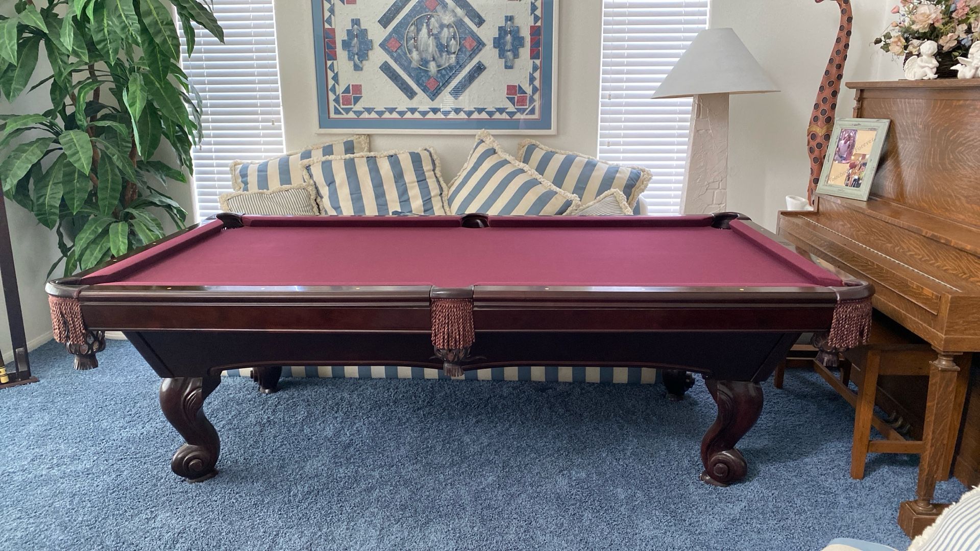 Pool Table With All The Extras Also Has A Ping Pong Table Top Not Pictured. Includes Cue-sticks, Wall Hangers And Table Cover.