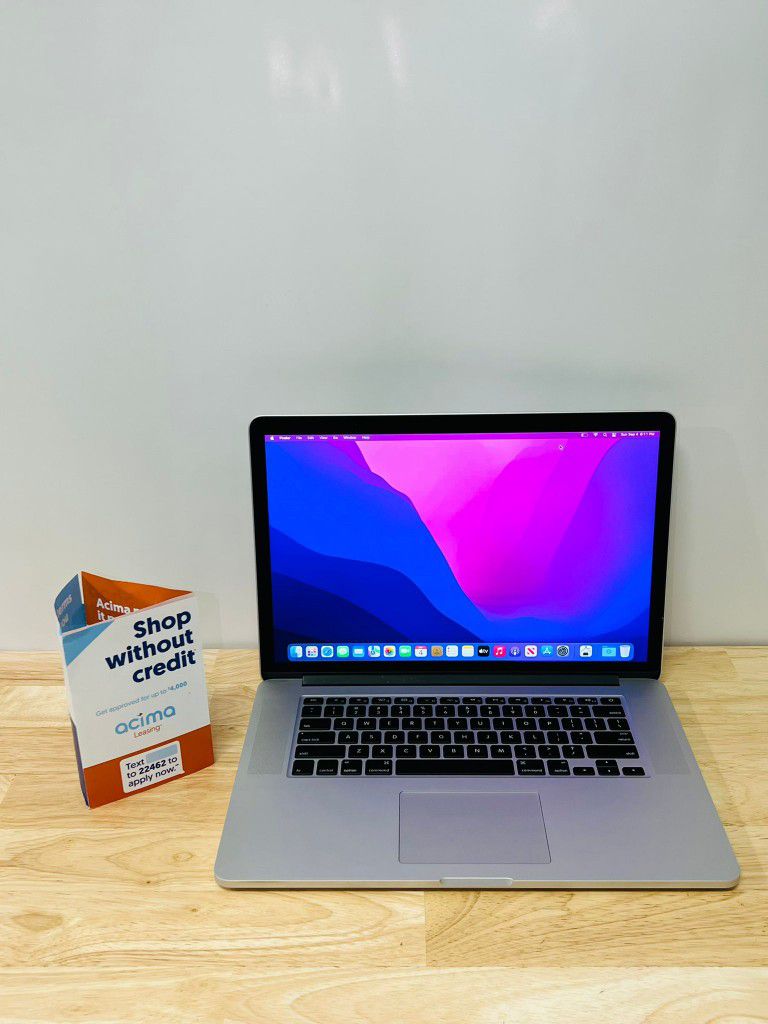 Apple MacBook Pro 15” Retina Quad Core i7/16GB RAM/256GB Storage Laptop  Warranty Included  NOW FINANCING
