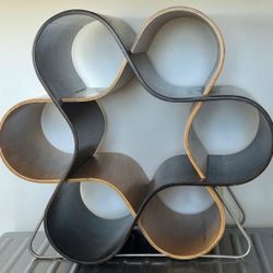 MCM Sculptural Walnut Birch Wine Knot Rack