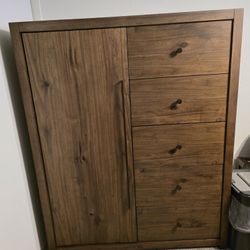 Queen Bed, Two Side Tables, And Armoire 