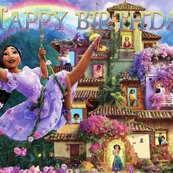 Encanto Birthday banner With Balloons