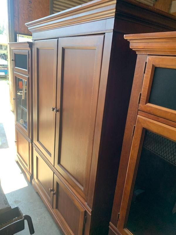 Beautiful solid wood armour with  two side hutches