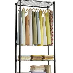 Heavy Duty 3-Tire Garment Rack for Hanging Clothes Rod Adjustable Wire Shelving Portable Closet Freestanding Wardrobe Storage Rack Metal Clothing...