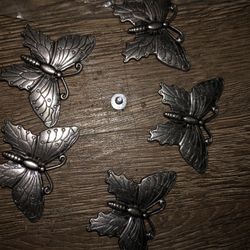 Silver Butterfly Belt Charms