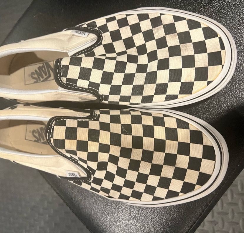 Checkered Slip On Vans