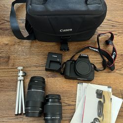 Canon EOS Rebel T5 Digital SLR Camera Bundle - 18-55mm & 75-300mm Lenses + Accs