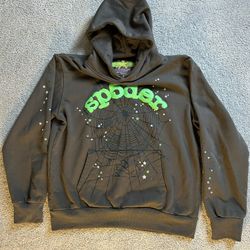 Wait web slate grey sp5der hoodie