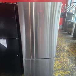 Labor Day Sale Haier 28 Inch Bottom Freezer Refrigerator 15 Cu Ft Stainless Steel HRB15N3BGS