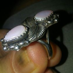 Hand Made Ring .70s Size 7 Sterling Silver