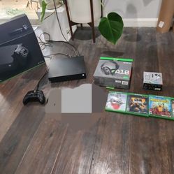 Xbox One X 1TB Bundle (Console, Wired Controller, Headsets, Games)