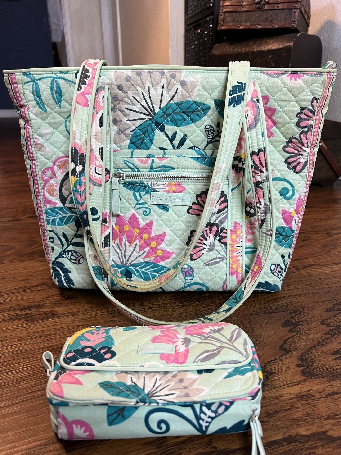Vera Bradley Set Wwallet And Bag