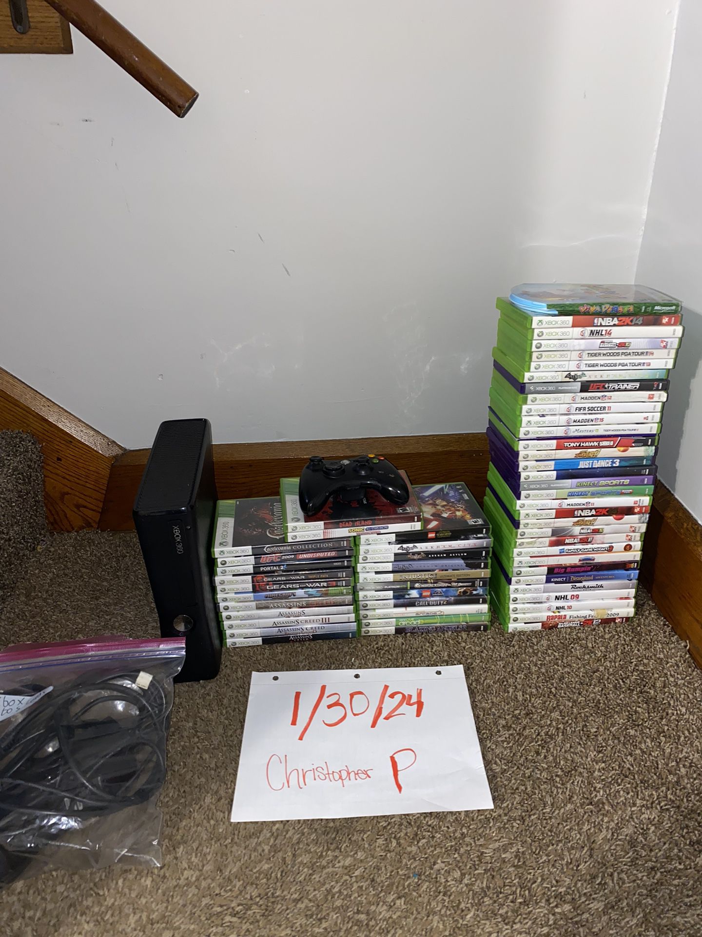 Xbox 360 Slim With 56 Games
