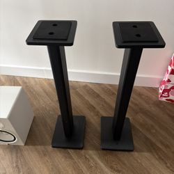 DR Pro SMS36 WOOD STUDIO MONITOR STAND, 36” PAIR - BLACK