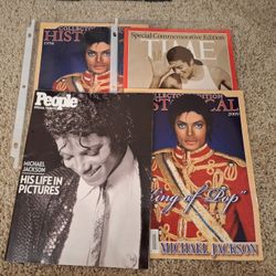 4 Michael Jackson TIME Magazines(2 Of Them Are Sealed)