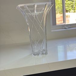 14” Tall Crystal Vase