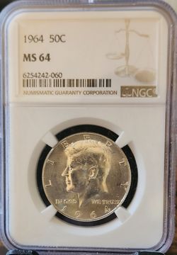 1964 Kennedy Half Dollar NGC MS64
