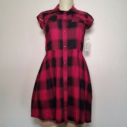Plaid Shirt Dress