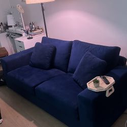 Blue Suede  Couch 