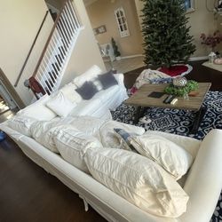 Large 2-Piece L-Shaped Sectional Sofa – Comfortable, Needs Some TLC