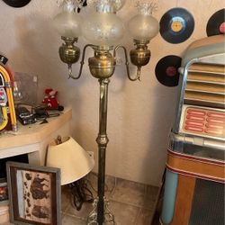 Antique Brass Victorian floor lamp