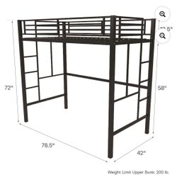 Twin Bed Size Loft Style Bed Frame 