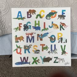 Eric Carle Animal Alphabet Canvas Nursery artwork