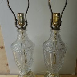 2 VINTAGE glass Lamps.  