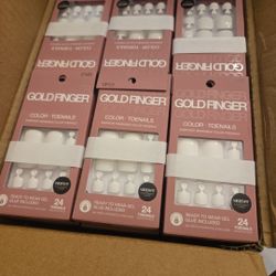 6 Boxes Of White Toenails