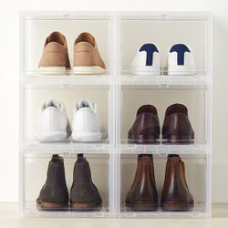 The Container Store Drop-Front Shoe Box Case Of 6 X-Large