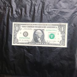 $1 Fancy Serial Number Trinary 