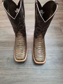 Mens Giant Python Print Boots