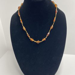 Amber Beaded Necklace 