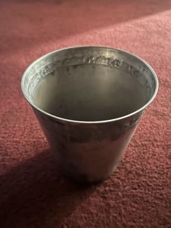VINTAGE POTTERY BARN PEWTER GRAPEVINE WINE CHAMPAGNE ICE BUCKET CHILLER.
