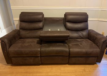 3 Seat Reclining Sofa with Center Console