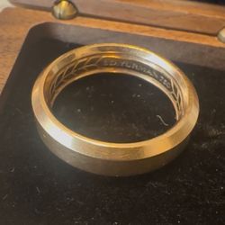 Men's David Yurman Beveled Band Ring in 18k Yellow Gold, 6mm