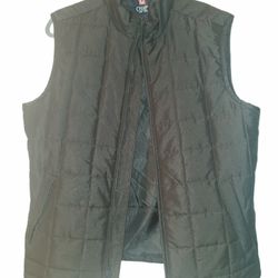 Nice! Tags gone, but never worn! Size medium. Puffer type vest.New men's medium vest. Super nice
