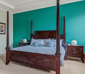 King size bedroom set in cherry wood