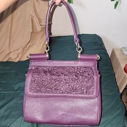 Purple Floral Purse/Hand Bag