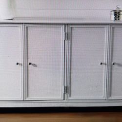 Bradstone 4  Door white storage console 