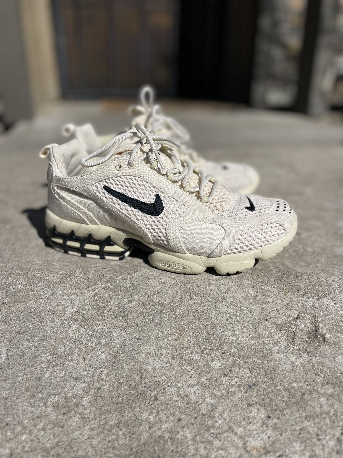 Nike Air Zoom Spiridon Cage x Stussy Fossil Size 9.5 Sale in Modesto, CA - OfferUp